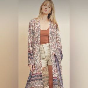 Dress forum kimono type cover up with sash and pockets